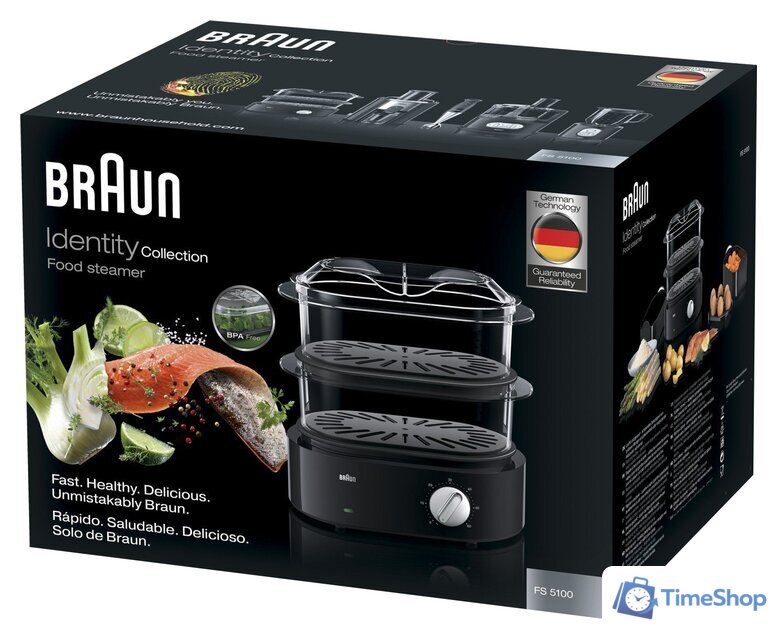 Пароварка Braun IdentityCollection FS 5100 Black - Изображение №5 — Интернет-магазин Time-Shop