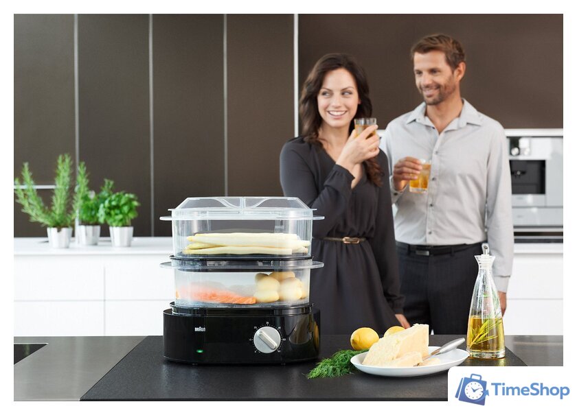 Пароварка Braun IdentityCollection FS 5100 Black - Изображение №6 — Интернет-магазин Time-Shop