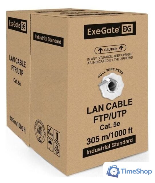 Кабель ExeGate UTP4-C5e-CU-S25-IN-PVC-GY-305 UTP - Изображение №2 — Интернет-магазин Time-Shop