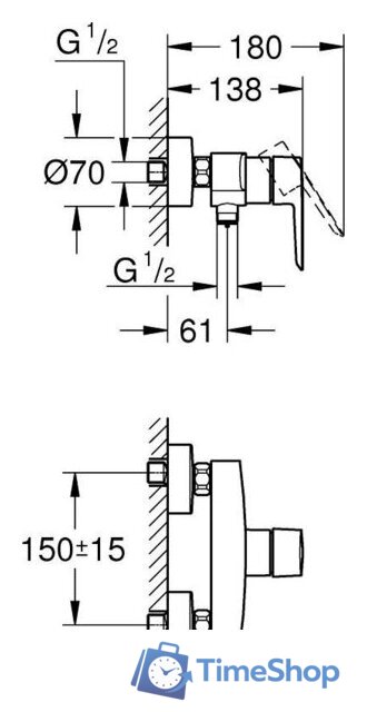 Смеситель Grohe Start 322792432 - Изображение №4 — Интернет-магазин Time-Shop