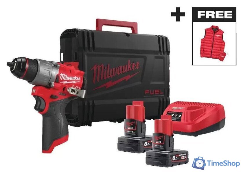 Ударная дрель-шуруповерт Milwaukee M12 FPD2MC-602X 4933499463 (с 2-мя АКБ, кейс) - Изображение №1 — Интернет-магазин Time-Shop
