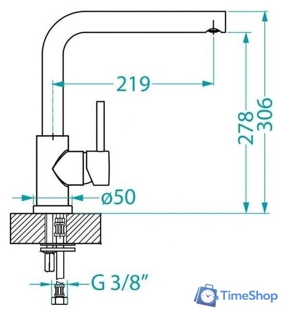 Смеситель Alveus Selma 1144971 - Изображение №3 — Интернет-магазин Time-Shop