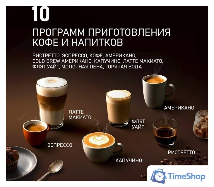 Кофемашина Weissgauff WCM-365 Automatic ColorTouch Cappuccino Nero - Изображение №21 — Интернет-магазин Time-Shop