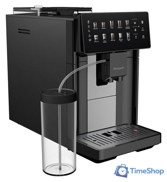 Кофемашина Weissgauff WCM-365 Automatic ColorTouch Cappuccino Nero - Изображение №6 — Интернет-магазин Time-Shop
