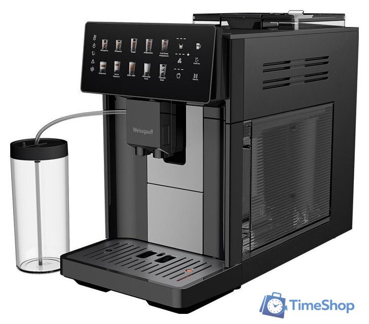 Кофемашина Weissgauff WCM-365 Automatic ColorTouch Cappuccino Nero - Изображение №3 — Интернет-магазин Time-Shop
