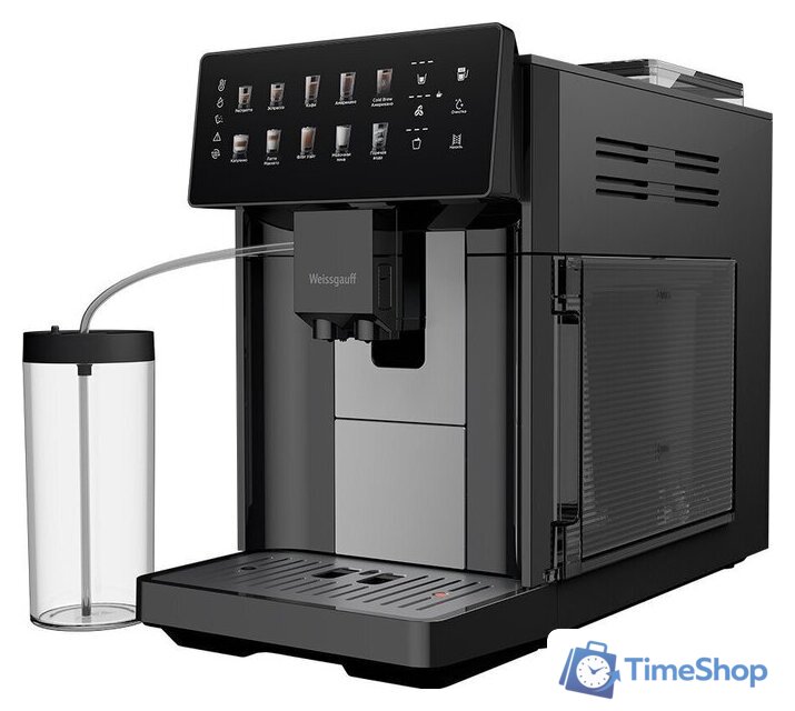 Кофемашина Weissgauff WCM-365 Automatic ColorTouch Cappuccino Nero - Изображение №4 — Интернет-магазин Time-Shop