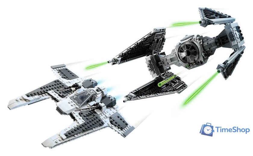 Конструктор LEGO Star Wars 75348 Мандалорский истребитель-клык против TIE Interceptor - Изображение №3 — Интернет-магазин Time-Shop