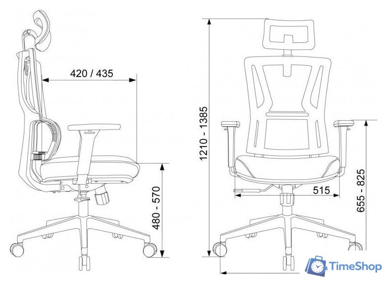 Офисное кресло Бюрократ MC-711N-H (черный) - Изображение №15 — Интернет-магазин Time-Shop