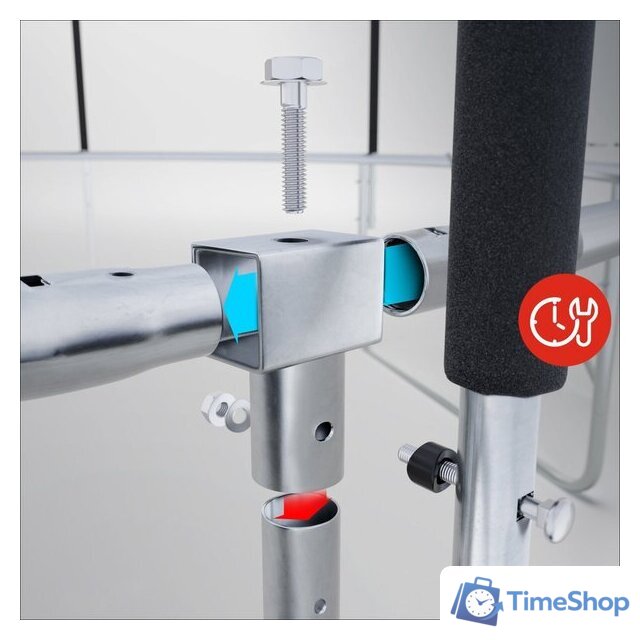 Батут Atlas Sport 312 см - 10ft Pro (4 ноги, внешняя сетка, синий) - Изображение №2 — Интернет-магазин Time-Shop