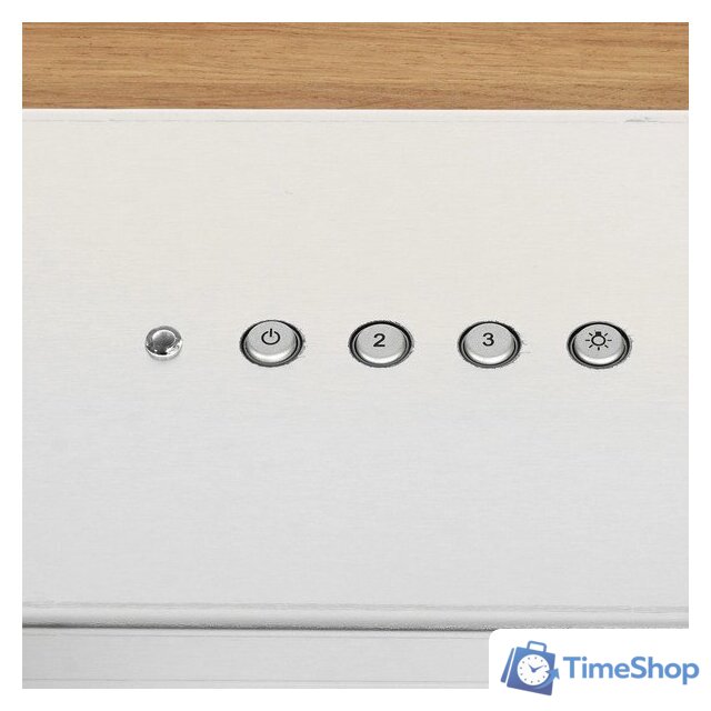 Кухонная вытяжка Elikor Фарм 90H-650-E3D (нержавеющая сталь/дуб неокрашенный) - Изображение №3 — Интернет-магазин Time-Shop