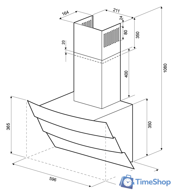 Кухонная вытяжка Krona Inga 600 black sensor [00018185] - Изображение №7 — Интернет-магазин Time-Shop