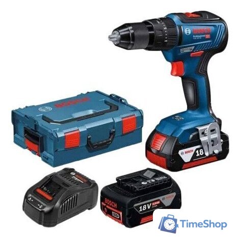 Ударная дрель-шуруповерт Bosch GSB 18V-50 Professional 06019H5101 (с 2-мя АКБ 5 Ач, кейс) - Изображение №1 — Интернет-магазин Time-Shop