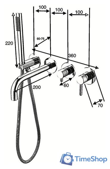 Смеситель Grocenberg GB5070 (золотой брашированный) - Изображение №2 — Интернет-магазин Time-Shop