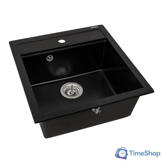 Кухонная мойка Aquasanita Tesa SQT100W (black metallic 601) - Изображение №4 — Интернет-магазин Time-Shop