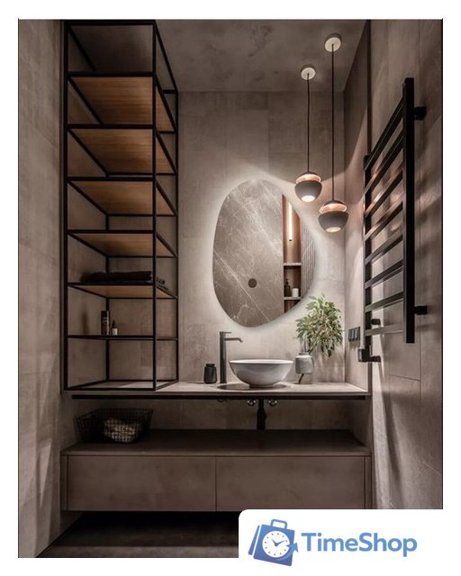 Зеркало EMZE Led 55x80 LED.NF.55.80.4K (с подсветкой, бесконтактное включение) - Изображение №2 — Интернет-магазин Time-Shop