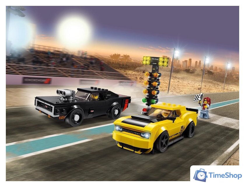 Конструктор LEGO Speed Champions 75893 Dodge Challenger SRT и Dodge Charger R/T - Изображение №14 — Интернет-магазин Time-Shop