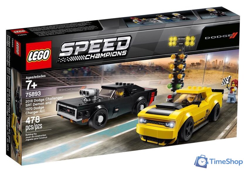 Конструктор LEGO Speed Champions 75893 Dodge Challenger SRT и Dodge Charger R/T - Изображение №1 — Интернет-магазин Time-Shop