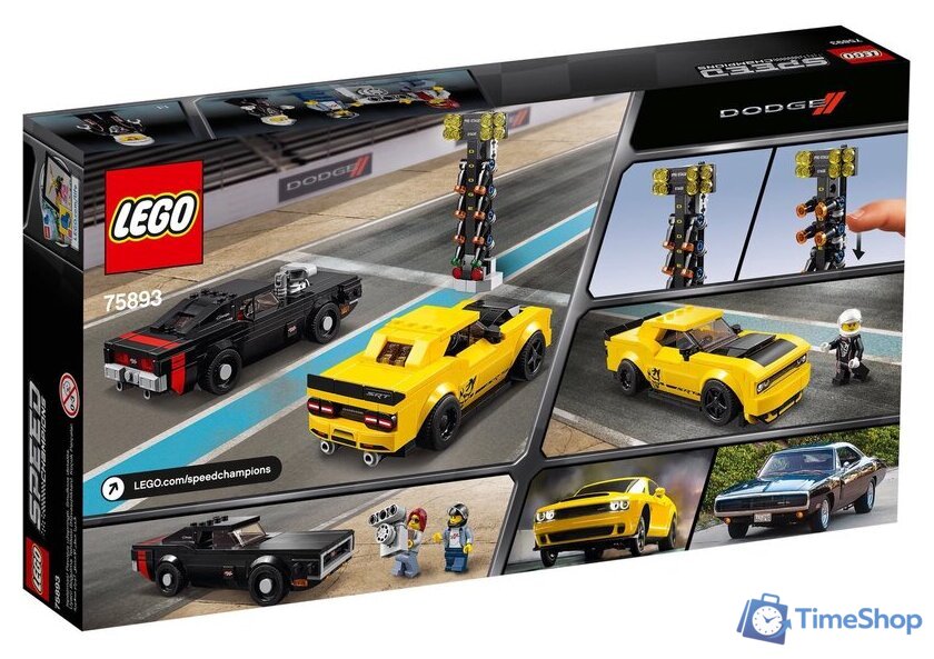 Конструктор LEGO Speed Champions 75893 Dodge Challenger SRT и Dodge Charger R/T - Изображение №2 — Интернет-магазин Time-Shop