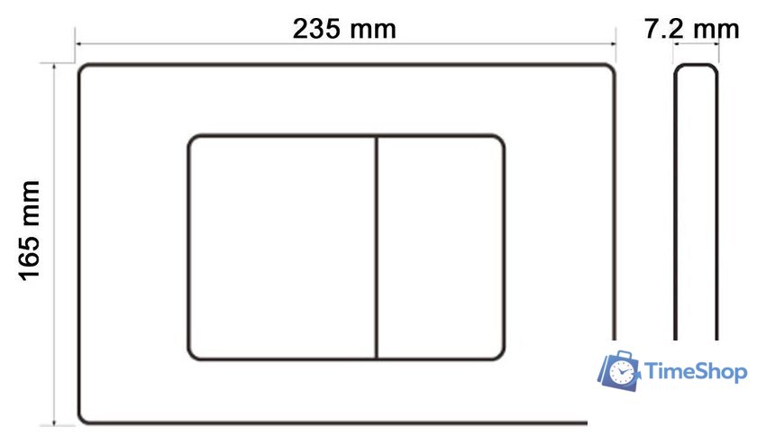 Панель смыва Oliveeka 011-GM (оружейная сталь) - Изображение №2 — Интернет-магазин Time-Shop