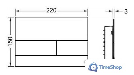 Панель смыва Tece Square II 9240834 (белый матовый) - Изображение №2 — Интернет-магазин Time-Shop