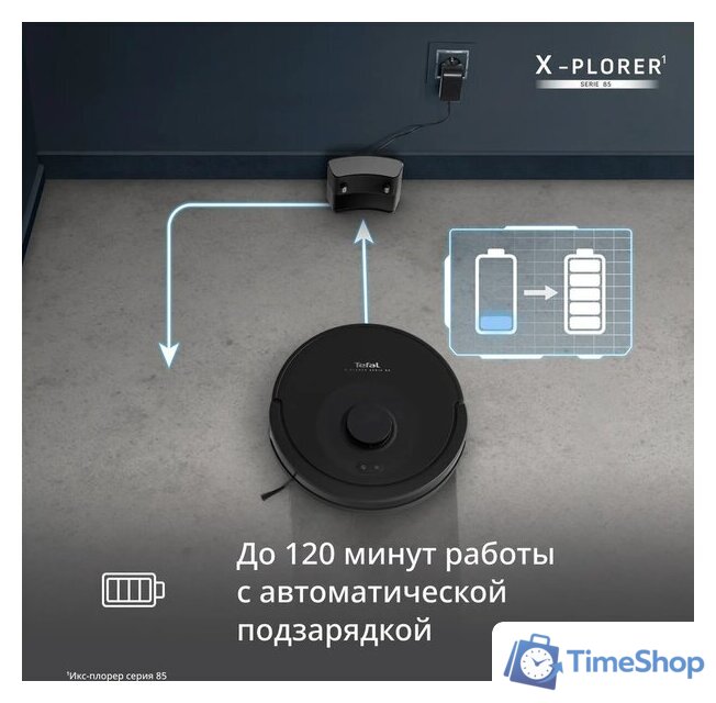 Робот-пылесос Tefal X-plorer Serie 85 RG87C5WH - Изображение №6 — Интернет-магазин Time-Shop