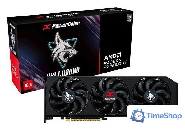 Видеокарта PowerColor Hellhound AMD Radeon RX 9060 XT 16GB GDDR6 RX9060XT 16G-L/OC - Изображение №6 — Интернет-магазин Time-Shop