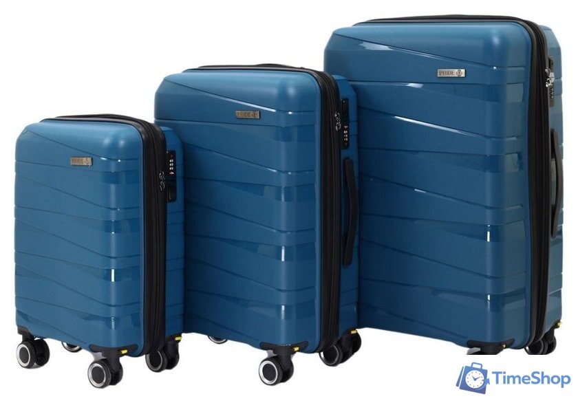 Чемодан-спиннер Pride РР-201 (S, синий) - Изображение №9 — Интернет-магазин Time-Shop