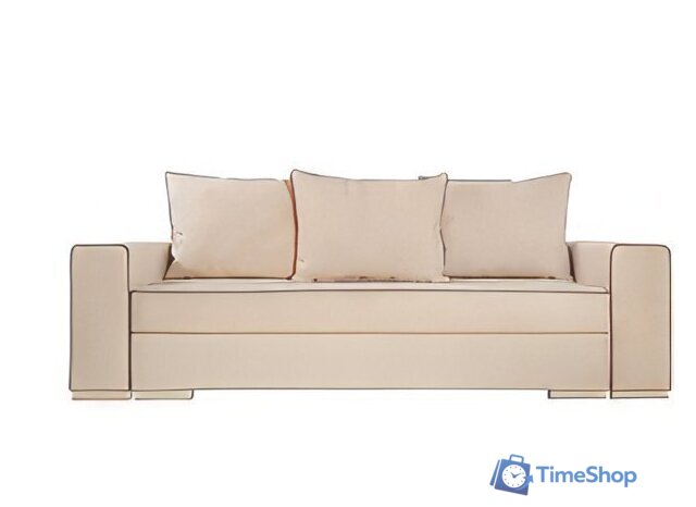 Диван Krones Цезарь 4 (велюр, бежевый/коричневый) - Изображение №2 — Интернет-магазин Time-Shop