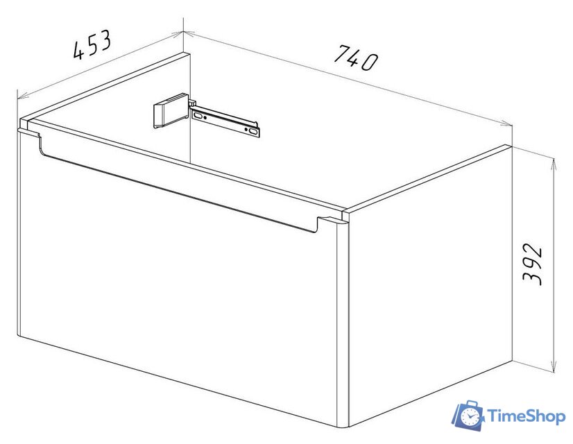  Lemark Тумба под умывальник Buno Mini 80 LM05BM80T (белый глянец) - Изображение №7 — Интернет-магазин Time-Shop