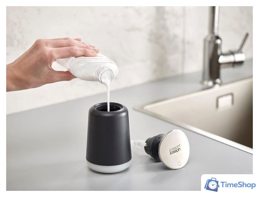 Дозатор для жидкого мыла Joseph Joseph Presto 85137 (серый) - Изображение №2 — Интернет-магазин Time-Shop
