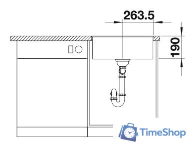 Кухонная мойка Blanco Subline 500-F (кофе) - Изображение №4 — Интернет-магазин Time-Shop