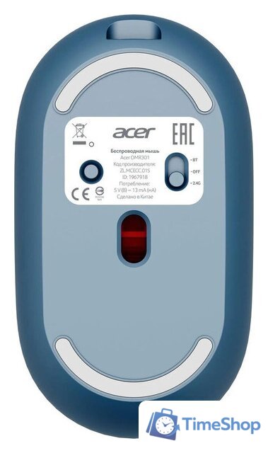 Мышь Acer OMR301 (синий) - Изображение №3 — Интернет-магазин Time-Shop