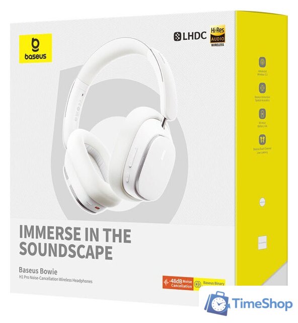 Наушники Baseus Bowie H1 Pro (белый) - Изображение №7 — Интернет-магазин Time-Shop