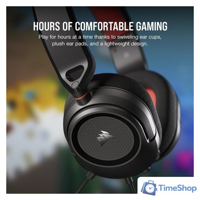 Наушники Corsair HS35 v2 (черный/красный) - Изображение №8 — Интернет-магазин Time-Shop