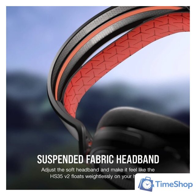 Наушники Corsair HS35 v2 (черный/красный) - Изображение №6 — Интернет-магазин Time-Shop