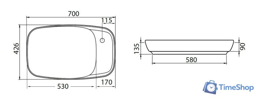 Умывальник Allen Brau Liberty 4.32012.21 белый матовый - Изображение №7 — Интернет-магазин Time-Shop