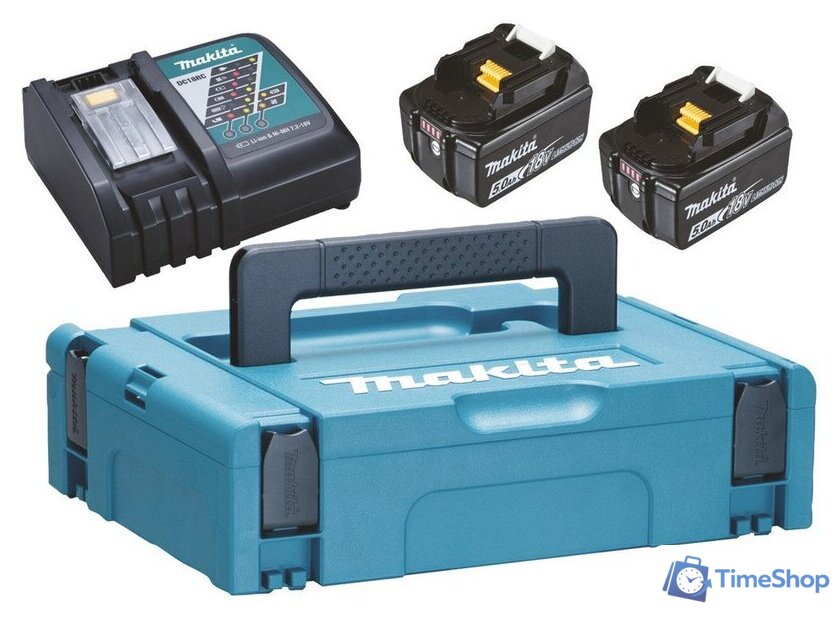 Аккумулятор с зарядным устройством Makita 197624-2 (18В/2x5 Ah + 7.2-18В + кейс) - Изображение №1 — Интернет-магазин Time-Shop