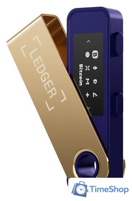Аппаратный криптокошелек Ledger Nano S Plus (синий/золотистый) - Изображение №1 — Интернет-магазин Time-Shop