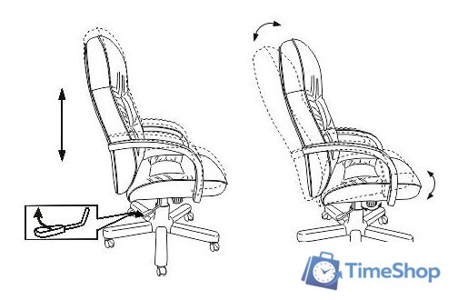 Офисное кресло Бюрократ T-9908/WALNUT (черный) - Изображение №6 — Интернет-магазин Time-Shop