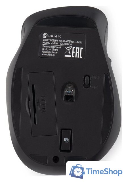 Мышь Оклик 504MW (черный/серый) - Изображение №5 — Интернет-магазин Time-Shop