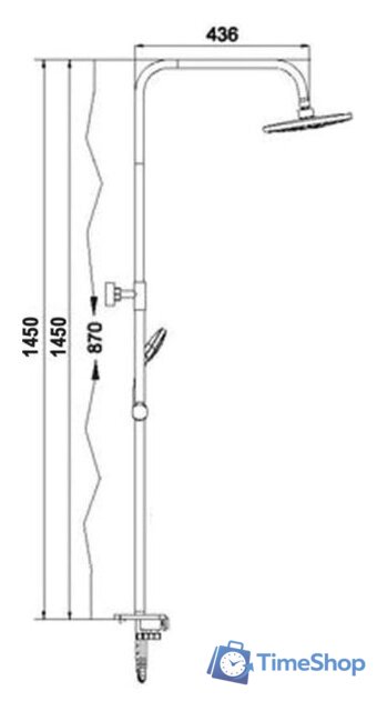 Душевая система  Wisent WP3500-3B - Изображение №4 — Интернет-магазин Time-Shop