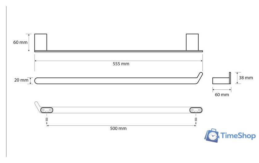 Держатель для полотенца Bemeta Organic 157104361 - Изображение №2 — Интернет-магазин Time-Shop