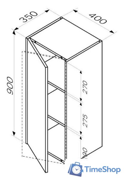 AM.PM Шкаф Func M8FCH04029WG - Изображение №6 — Интернет-магазин Time-Shop