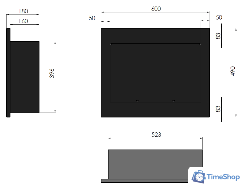Биокамин SimpleFire Frame 600 - Изображение №7 — Интернет-магазин Time-Shop
