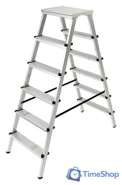 Лестница-стремянка Новая высота NV 212 с увеличенной площадкой 2x6 ступеней - Изображение №2 — Интернет-магазин Time-Shop