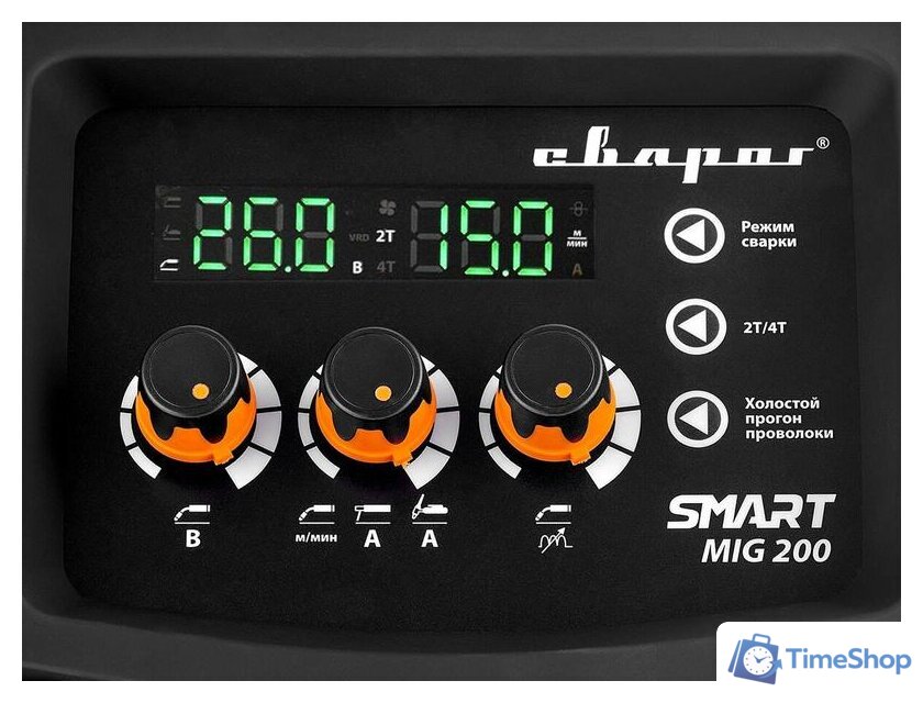 Сварочный инвертор Сварог REAL Smart MIG 200 Black (N2A5) - Изображение №5 — Интернет-магазин Time-Shop
