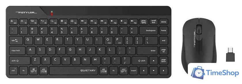 Офисный набор A4Tech Fstyler FG2200 Air2 (черный) - Изображение №2 — Интернет-магазин Time-Shop