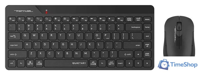 Офисный набор A4Tech Fstyler FG2200 Air2 (черный) - Изображение №1 — Интернет-магазин Time-Shop