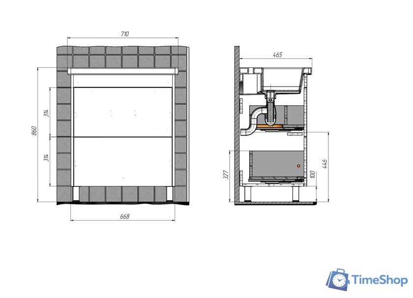  Briz Тумба напольная Риччи 70 с умывальником Фостер - Изображение №9 — Интернет-магазин Time-Shop