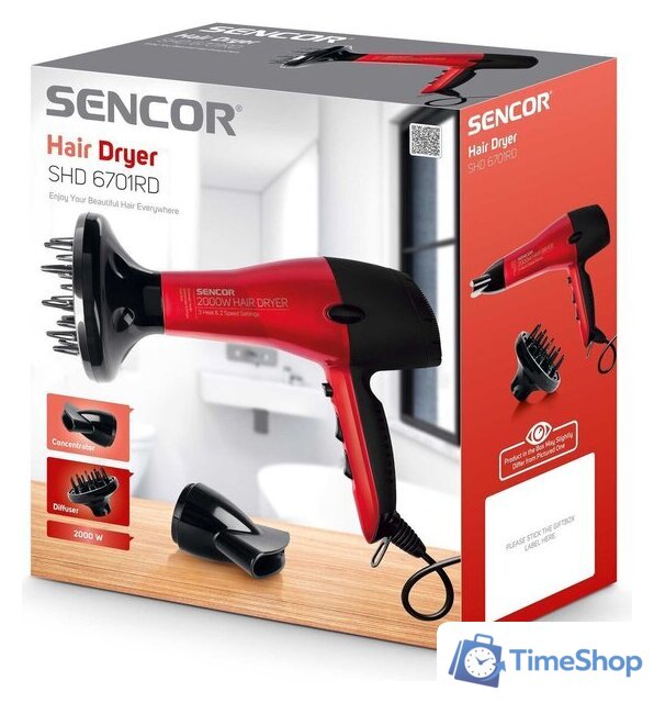 Фен Sencor SHD 6701RD - Изображение №11 — Интернет-магазин Time-Shop